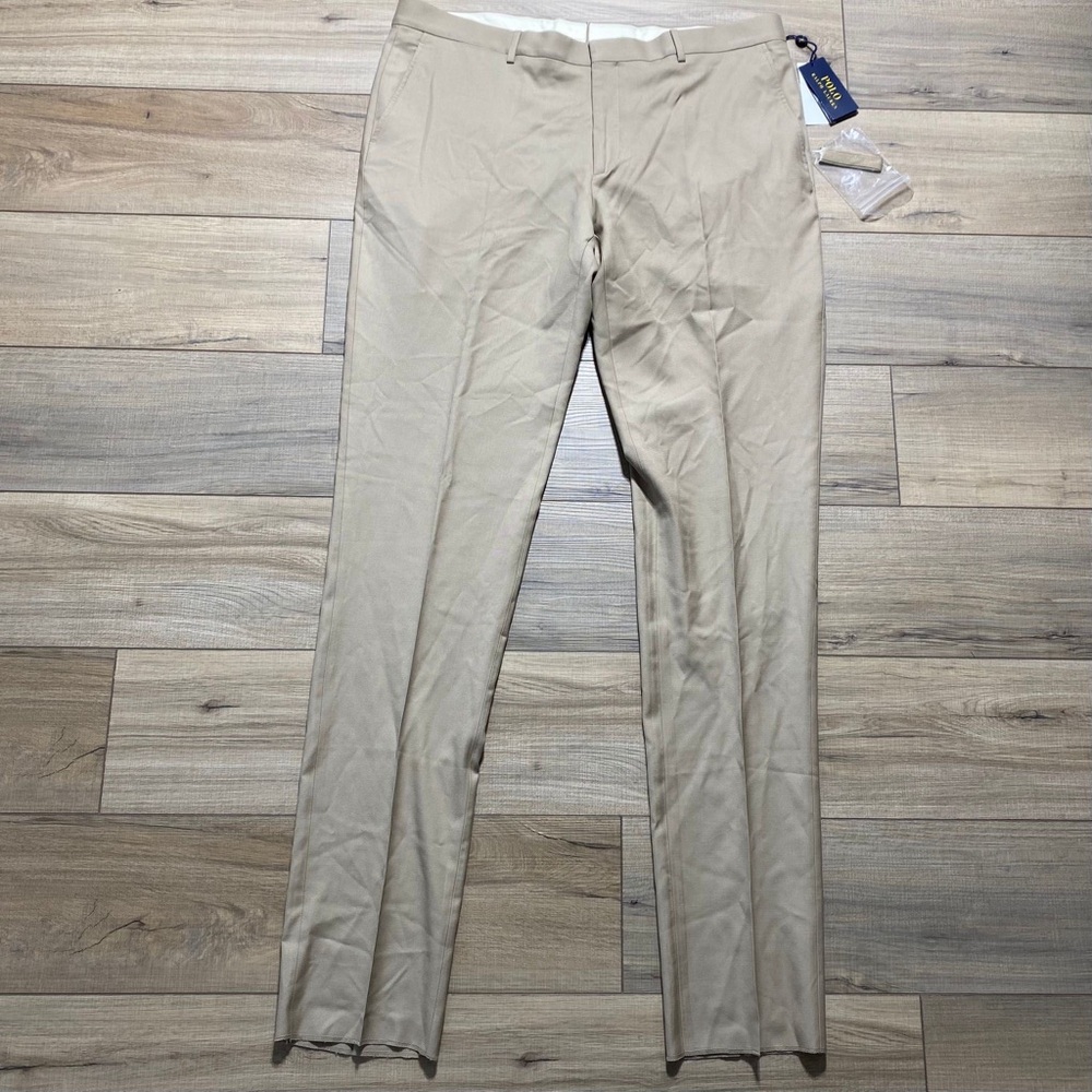 Polo Ralph Lauren Men Core Replen II Wool Pants Size 40 Unhemmed Made In Italy